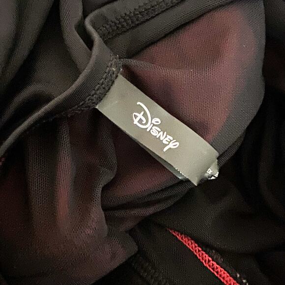 Torrid | Disney Mickey Mouse Red Black Ruched Shorts Style One Piece Swimsuit - Picture 12 of 14